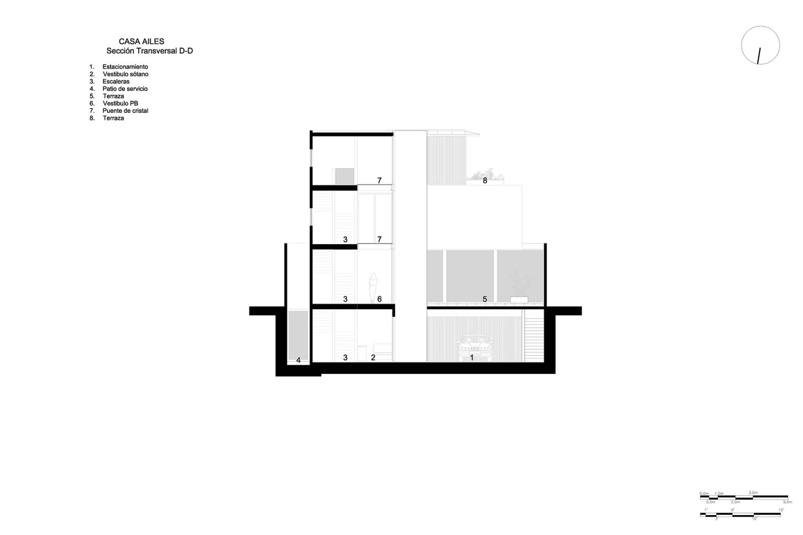 Section. Ailes house by Jaime Guzmán Creative Group.
