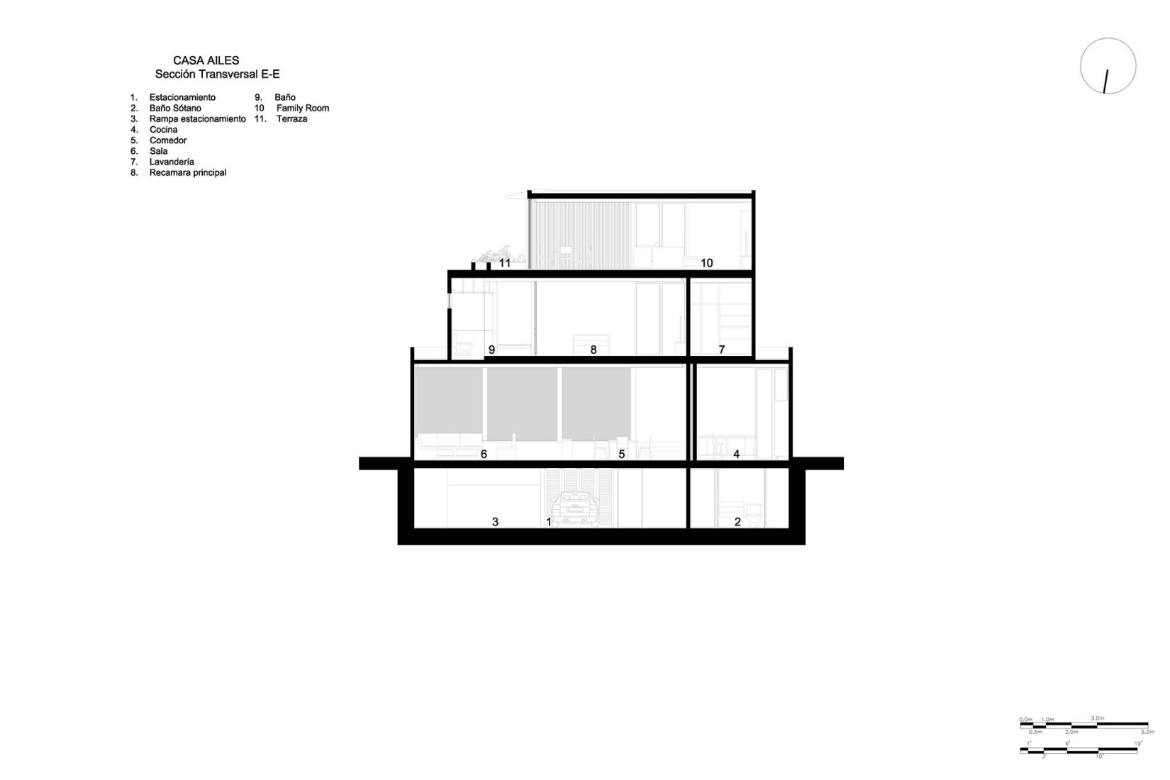 Section. Ailes house by Jaime Guzmán Creative Group.