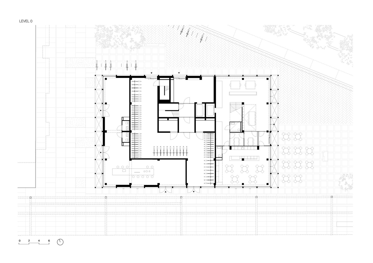 Plano de planta de acceso. Matchbox por KAAN Architecten. 