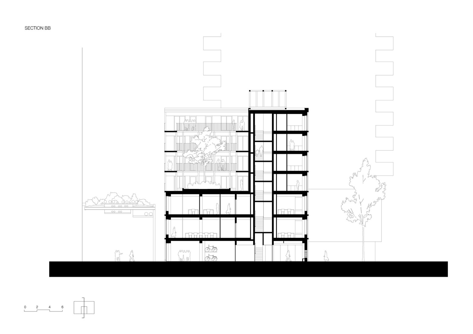Sección. Matchbox por KAAN Architecten. 