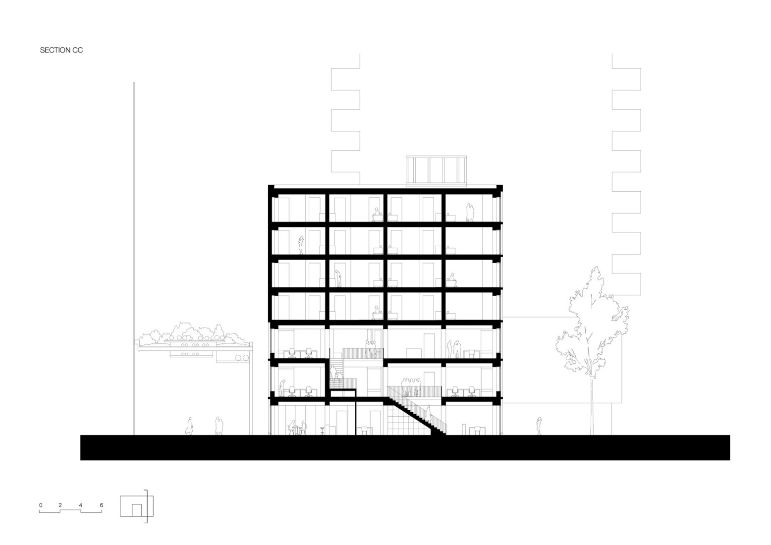 Sección. Matchbox por KAAN Architecten. 