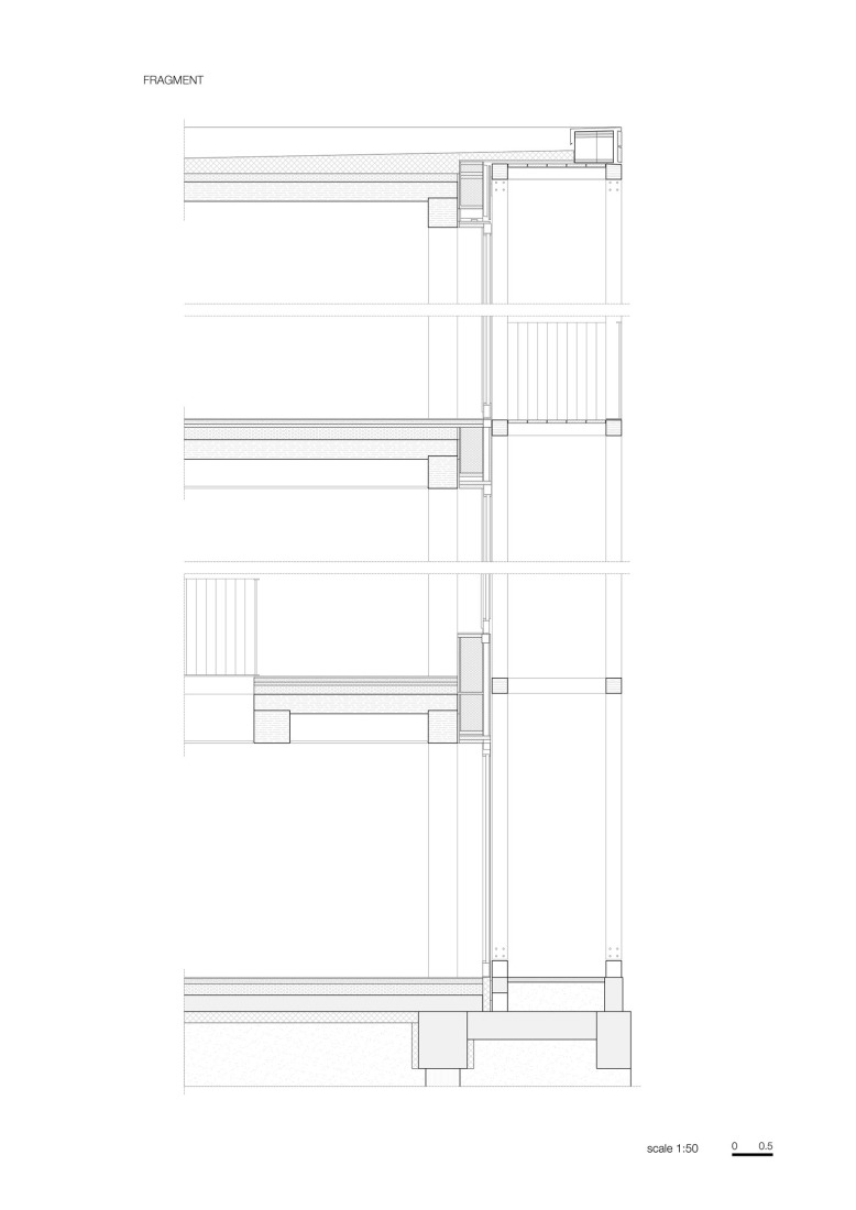 Detalle constructivo. Matchbox por KAAN Architecten. 