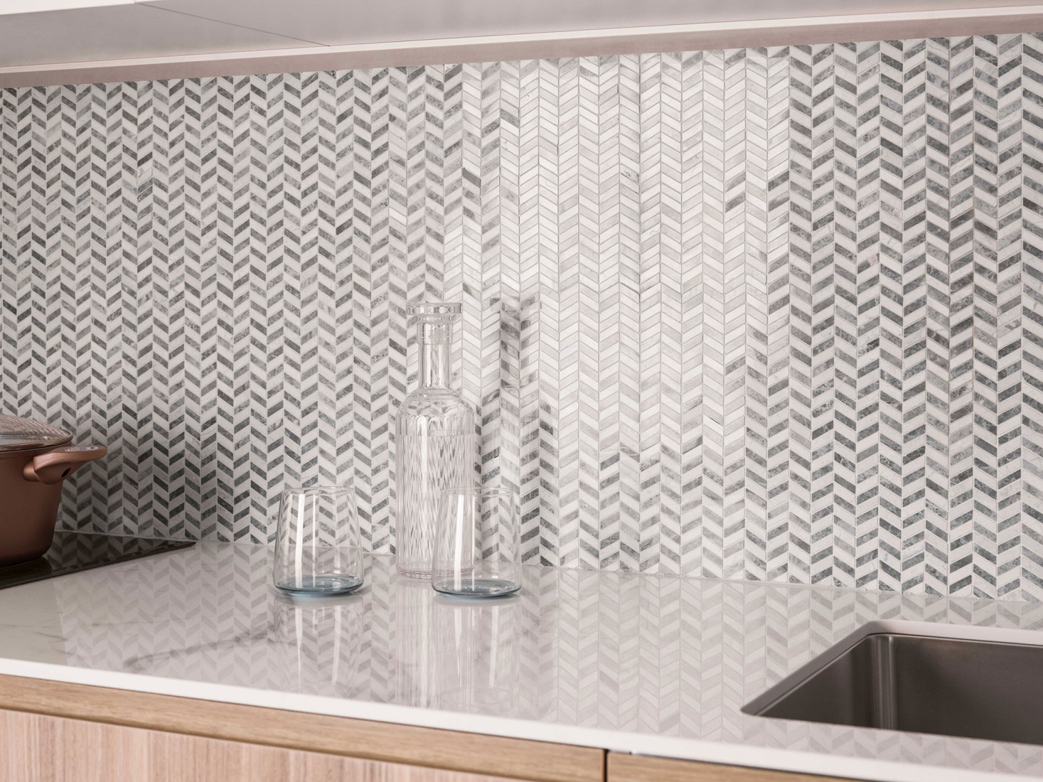 L'Antic Colonial mosaic, Weft Gray series.