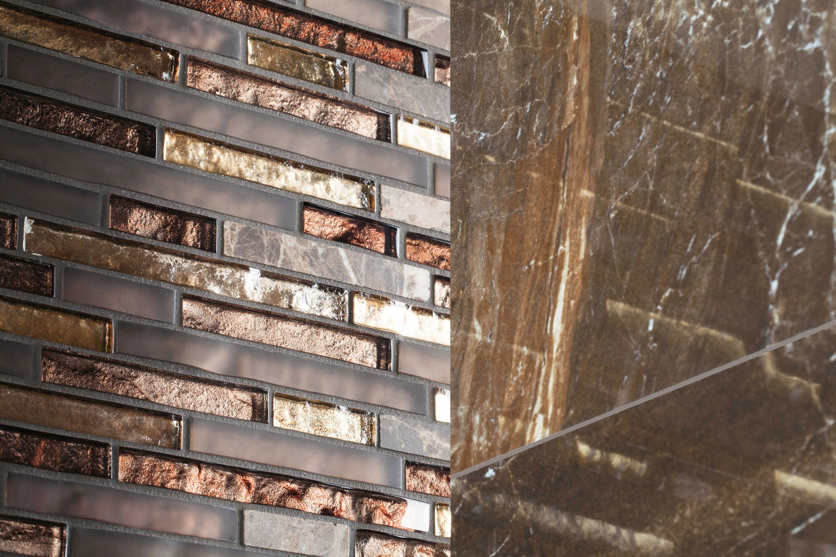 L'Antic Colonial mosaic, Treasures Series Emperor Bronze Strip.