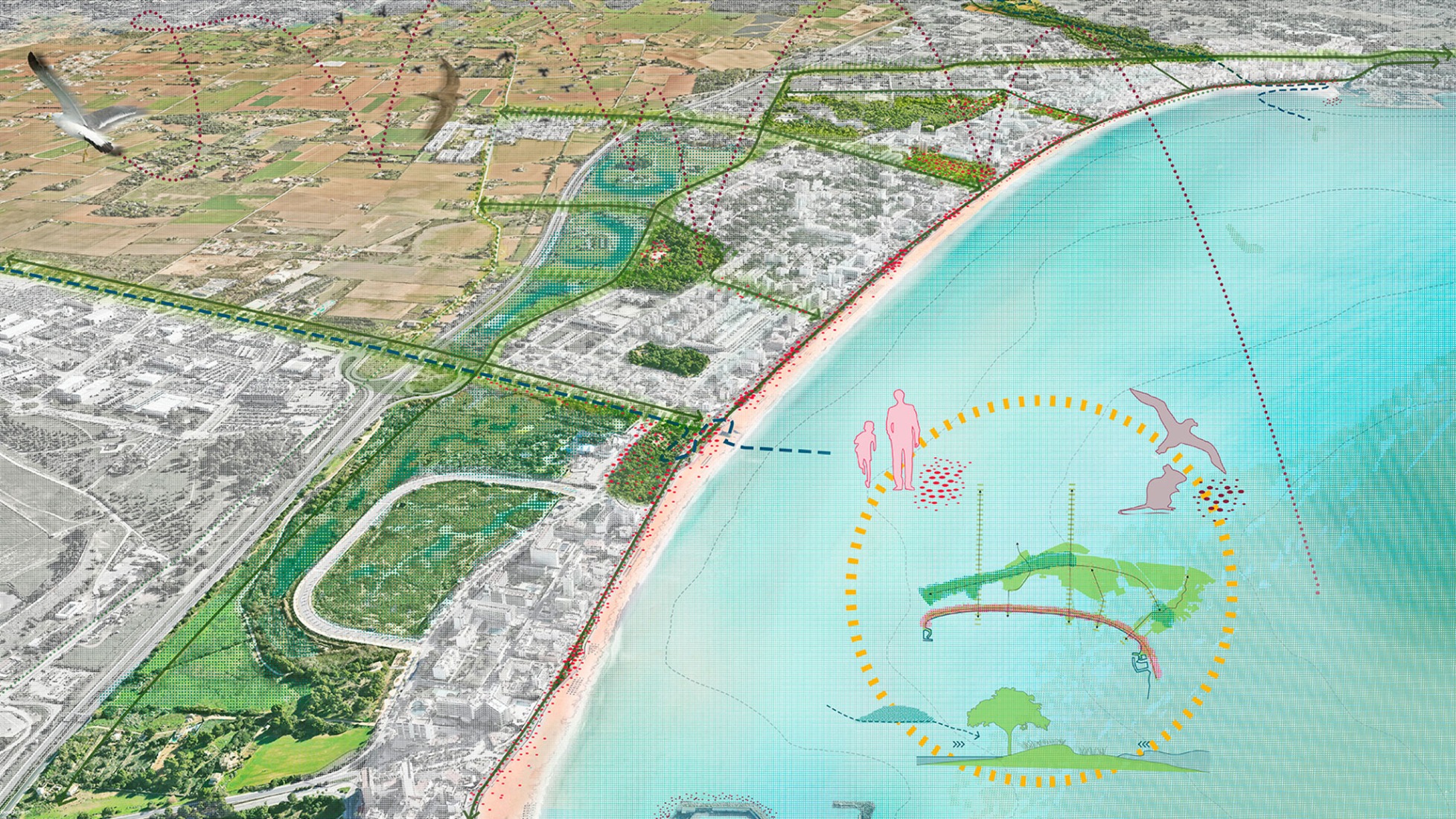 Plan estratégico de regeneración de la Playa de Palma, realizado por Victoria Fiol Duran – LANDLAB, laboratorio de paisajes (Miriam García García y Jordi Miró Rábago).