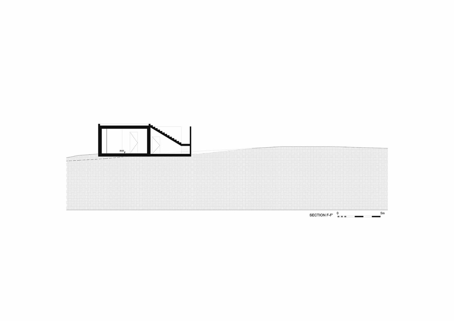 Sección. Casa M Ariane por Sabrab Architecture.