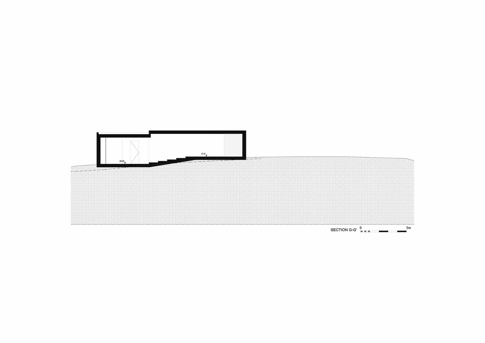 Sección. Casa M Ariane por Sabrab Architecture.