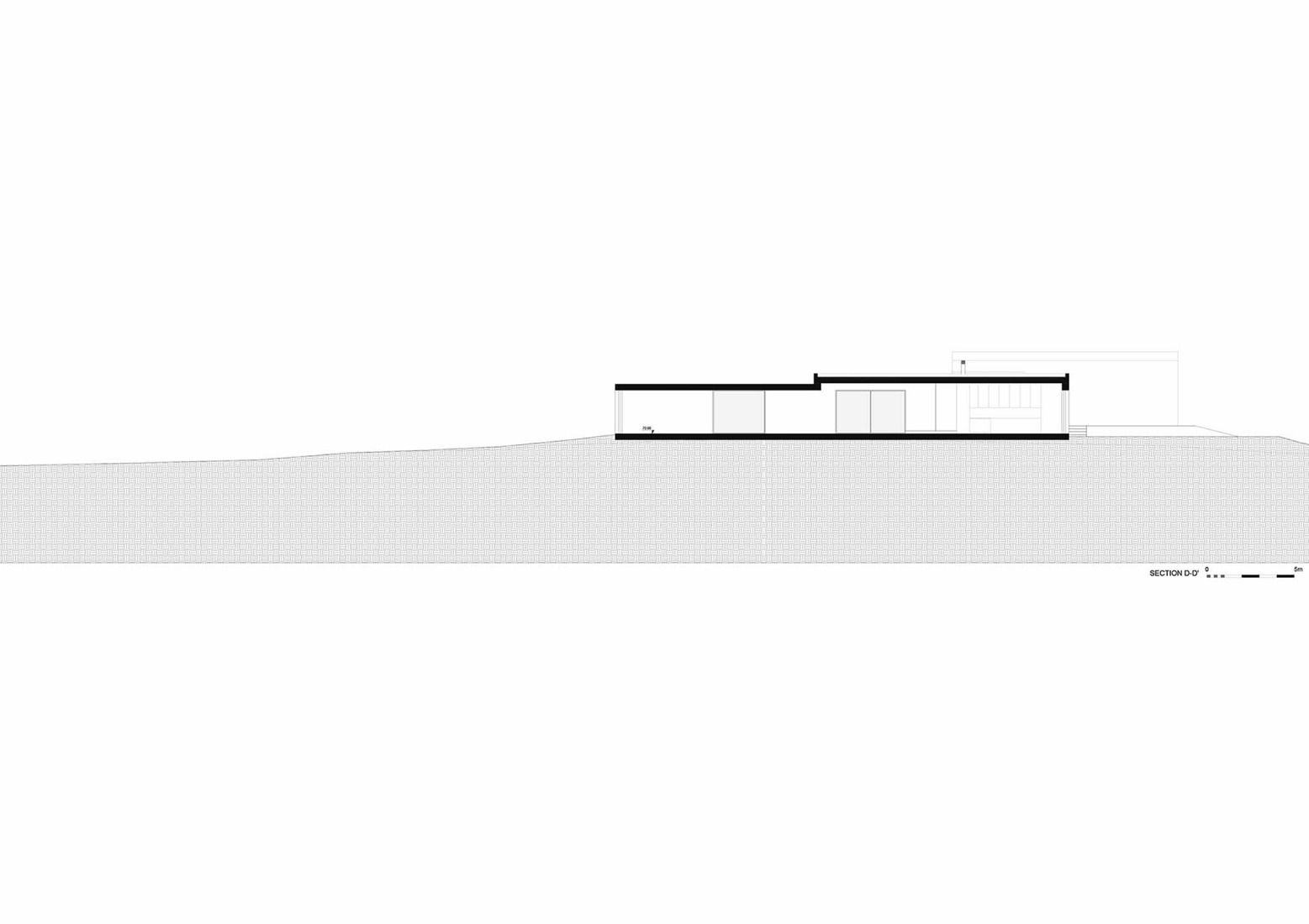 Sección. Casa M Ariane por Sabrab Architecture.