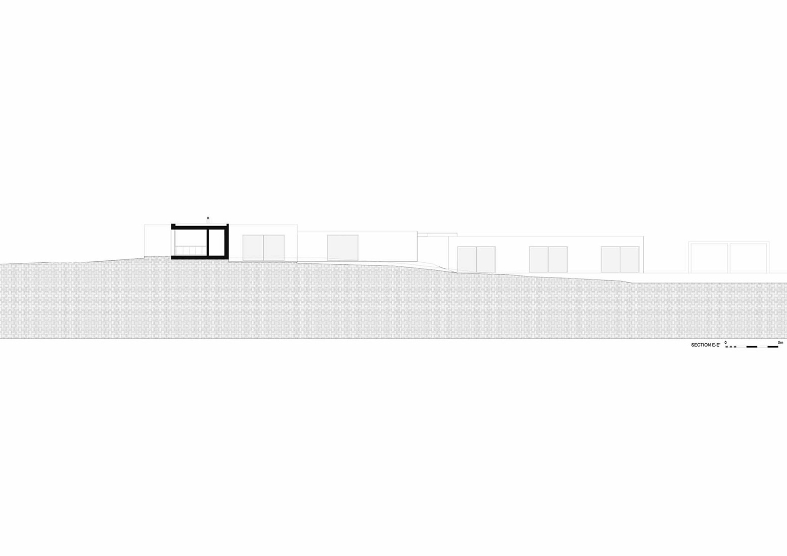 Sección. Casa M Ariane por Sabrab Architecture.