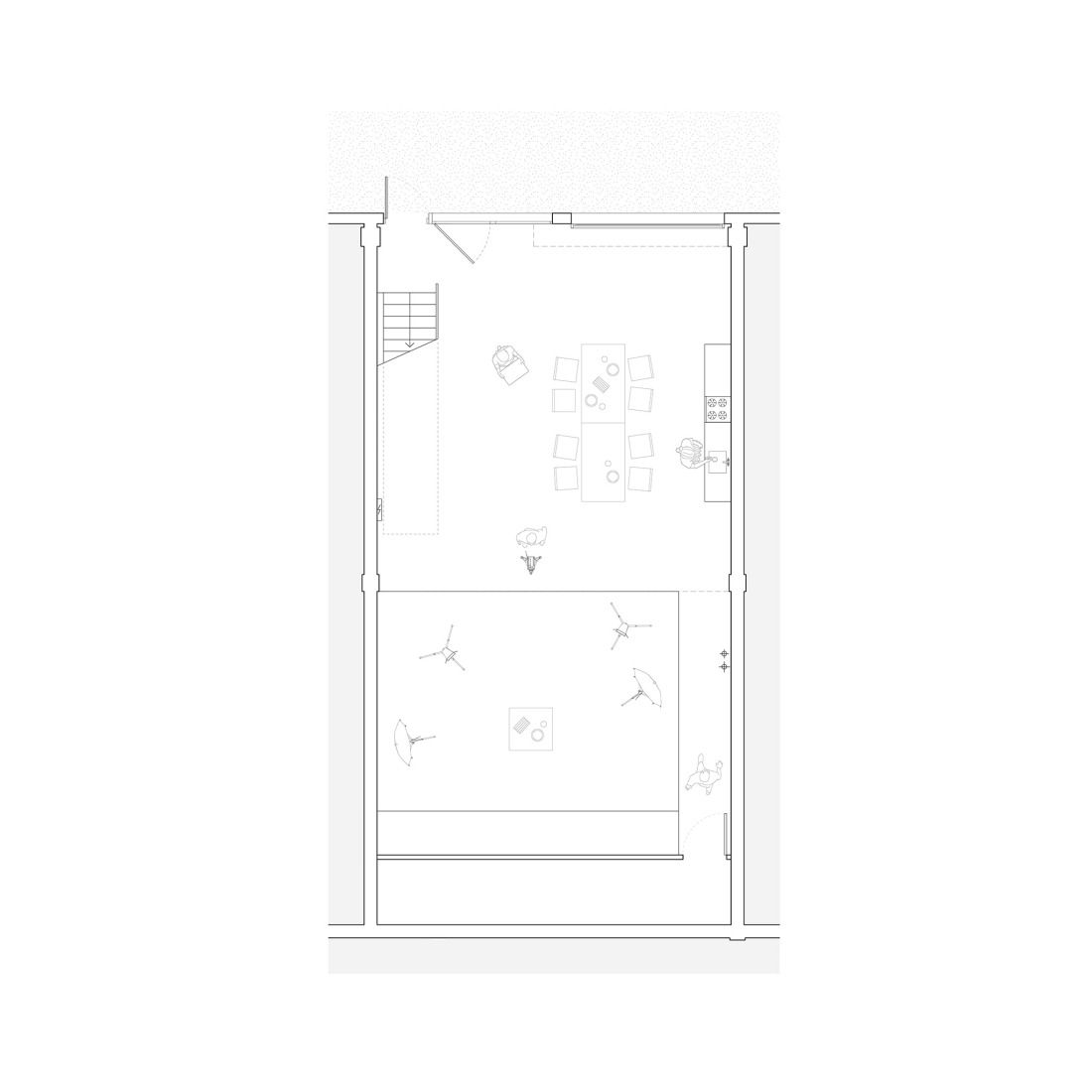 Ground floor plan. Studio 18% by Sapid Studio.