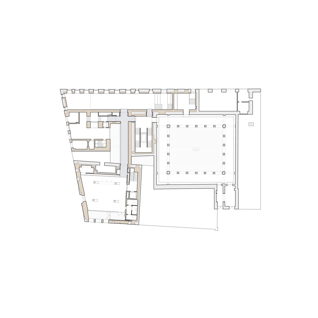 Plano de planta. Euskal Museoa Bilbao por Vaillo + Architects. 