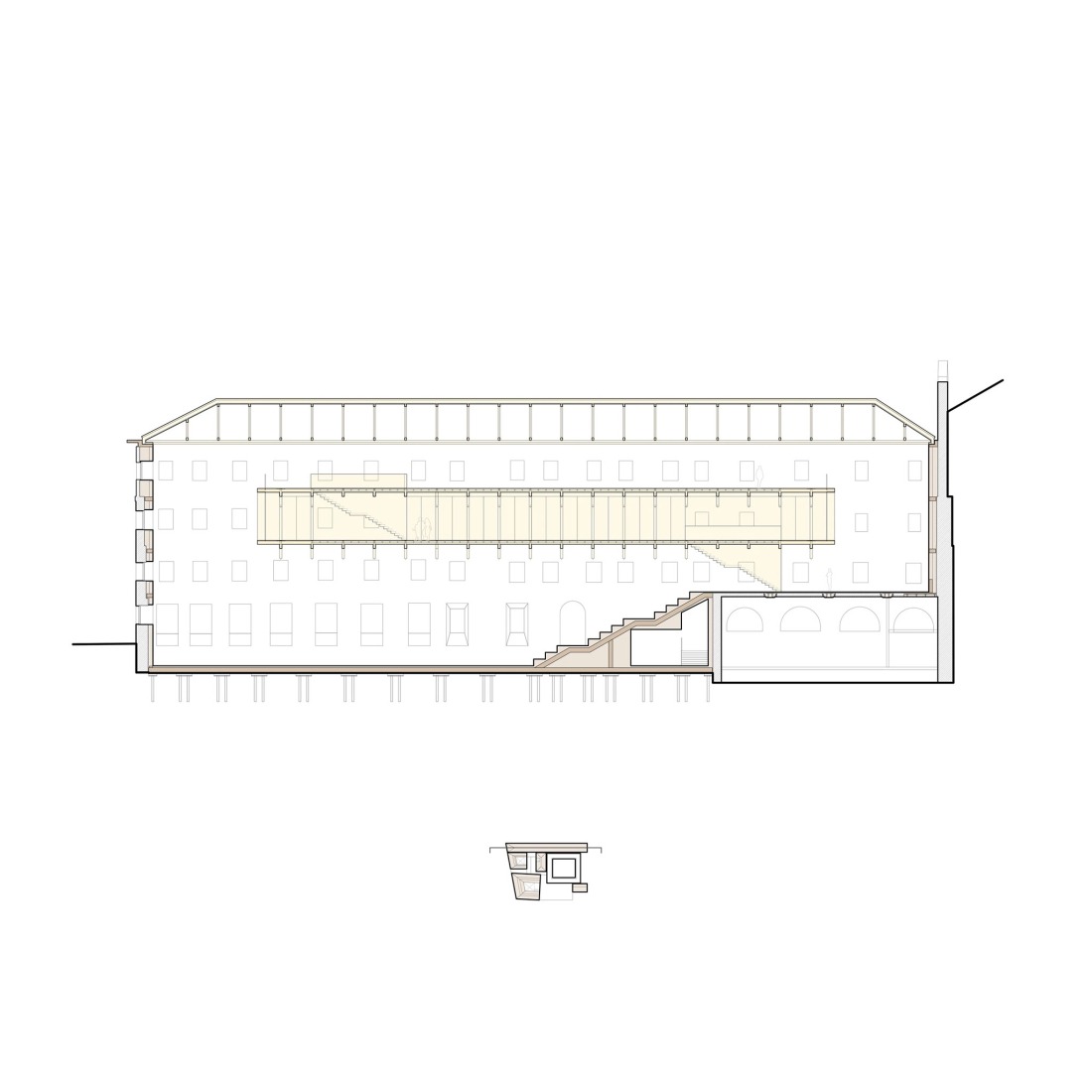 Sección. Euskal Museoa Bilbao por Vaillo + Architects. 