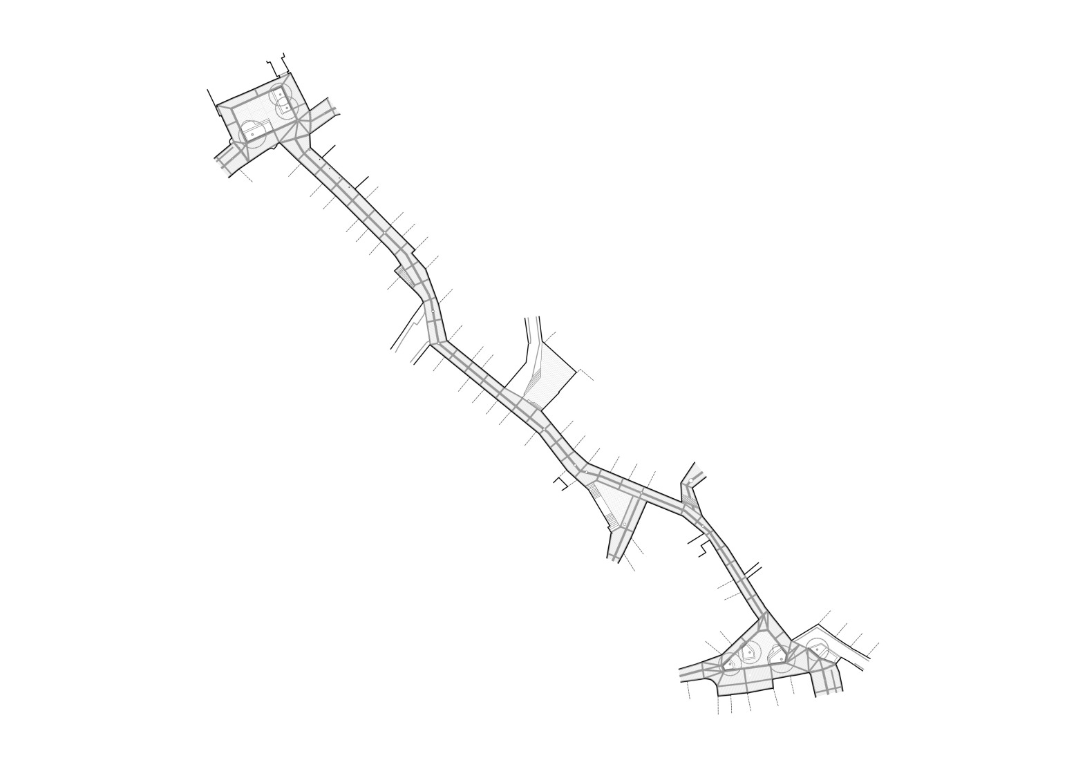 Connection between squares. Aguilar Square by vora + Toni Riba.