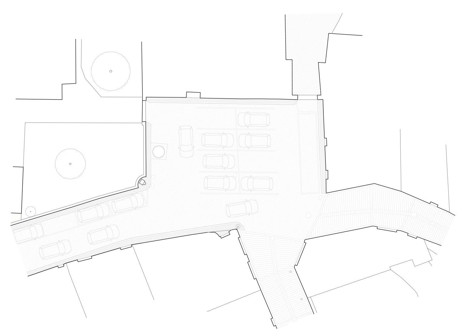 Before the intervention floor plan. Aguilar Square by vora + Toni Riba.