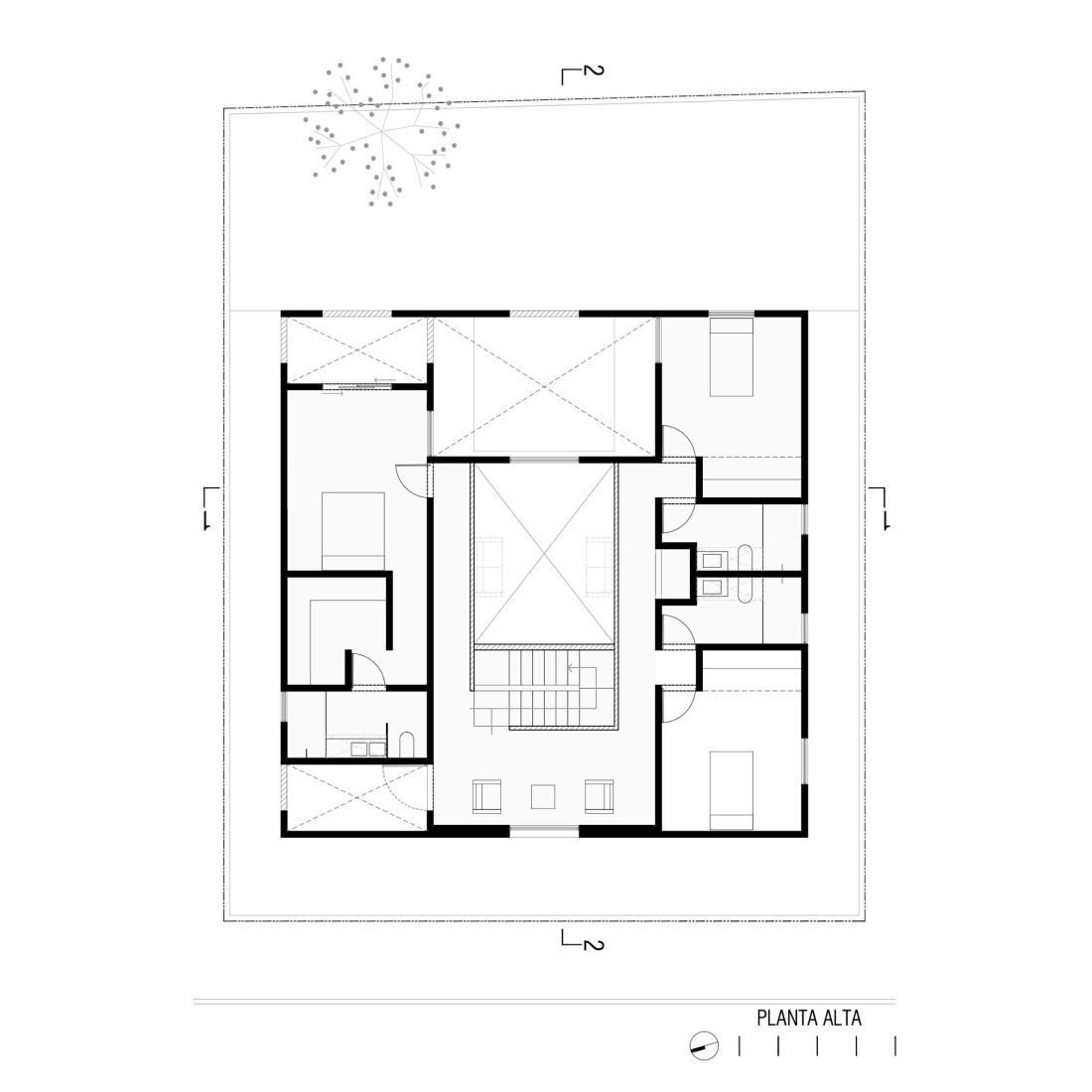 First floor plan. 13x13 House by ARKRAFT.