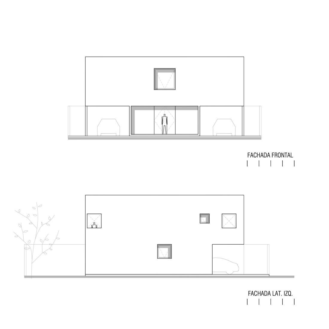 Elevations. 13x13 House by ARKRAFT.