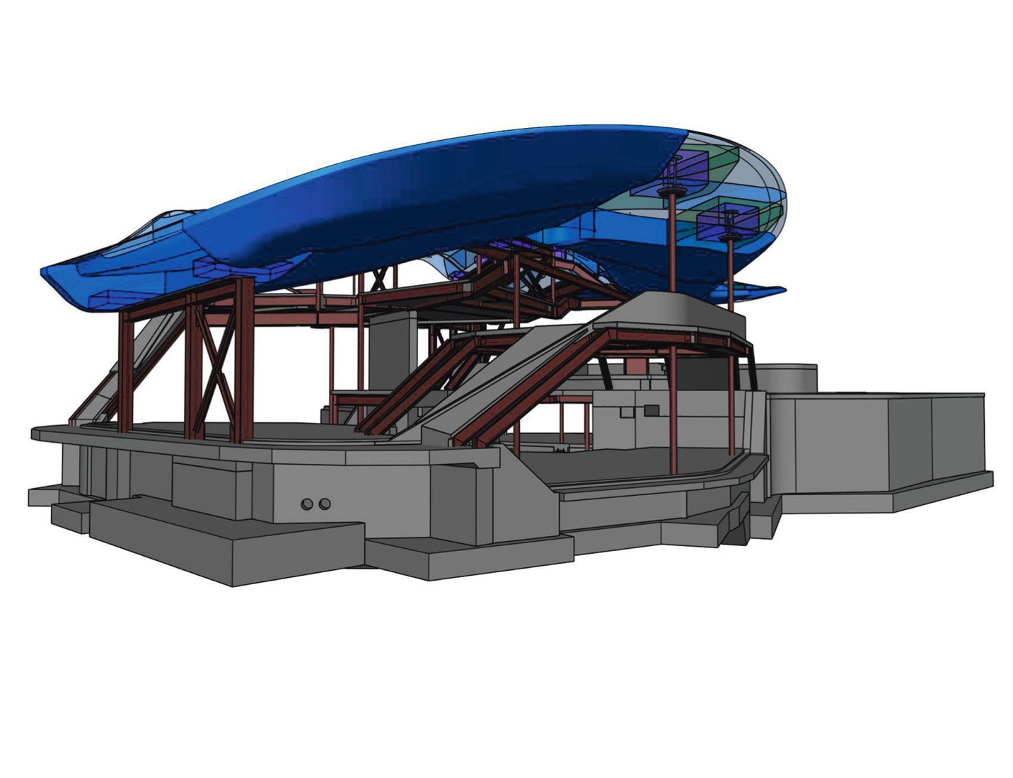 Axonometry. Blue Dream House by Diller Scofidio + Renfro.