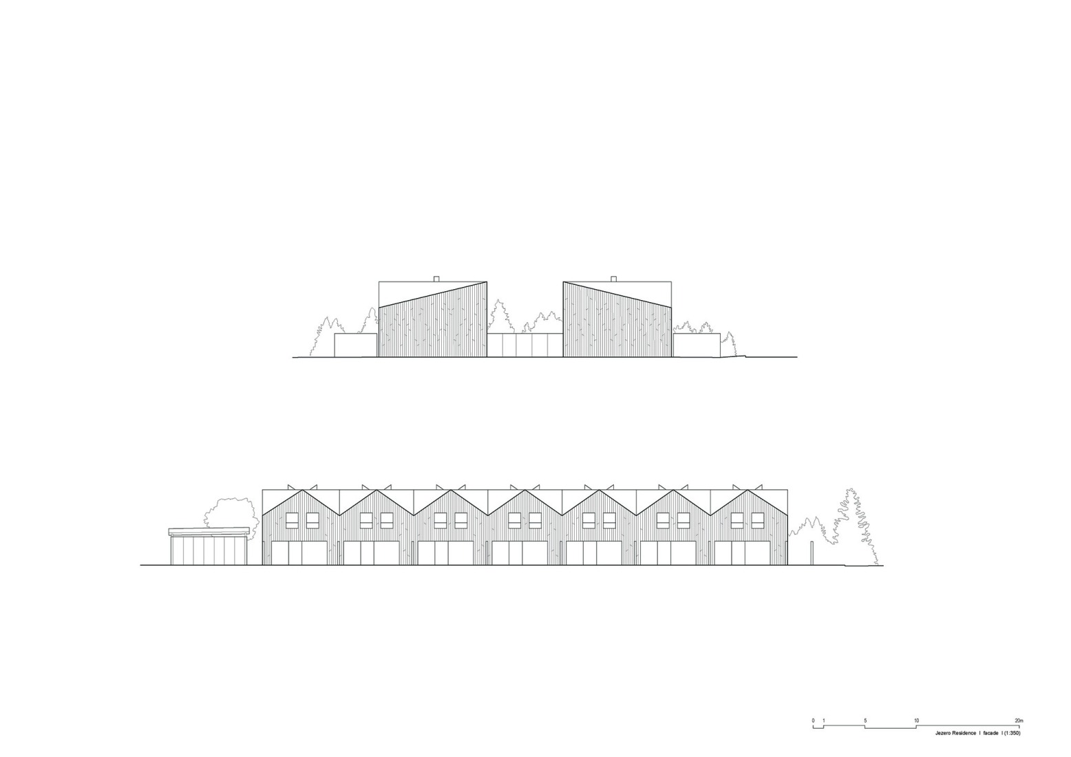 Elevation. Jezero Residence by ENOTA.