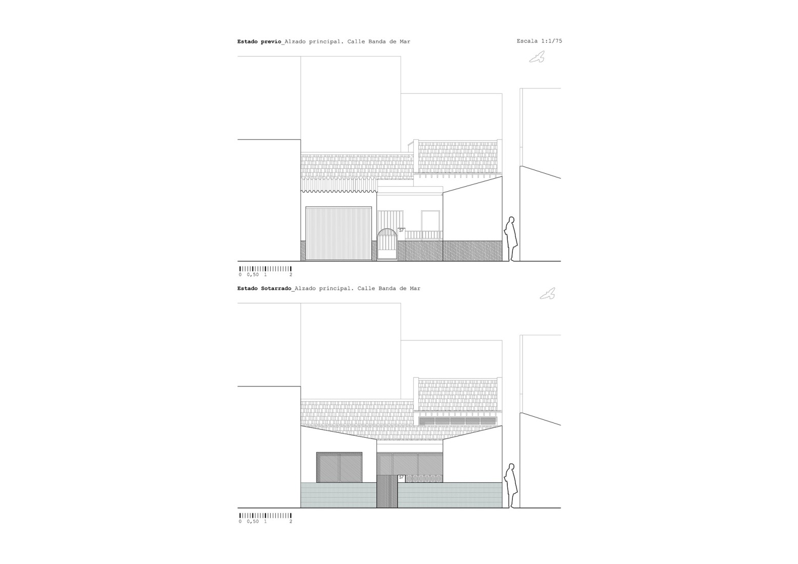 Alzados. Casa Sotarrá por FORarquitectura.