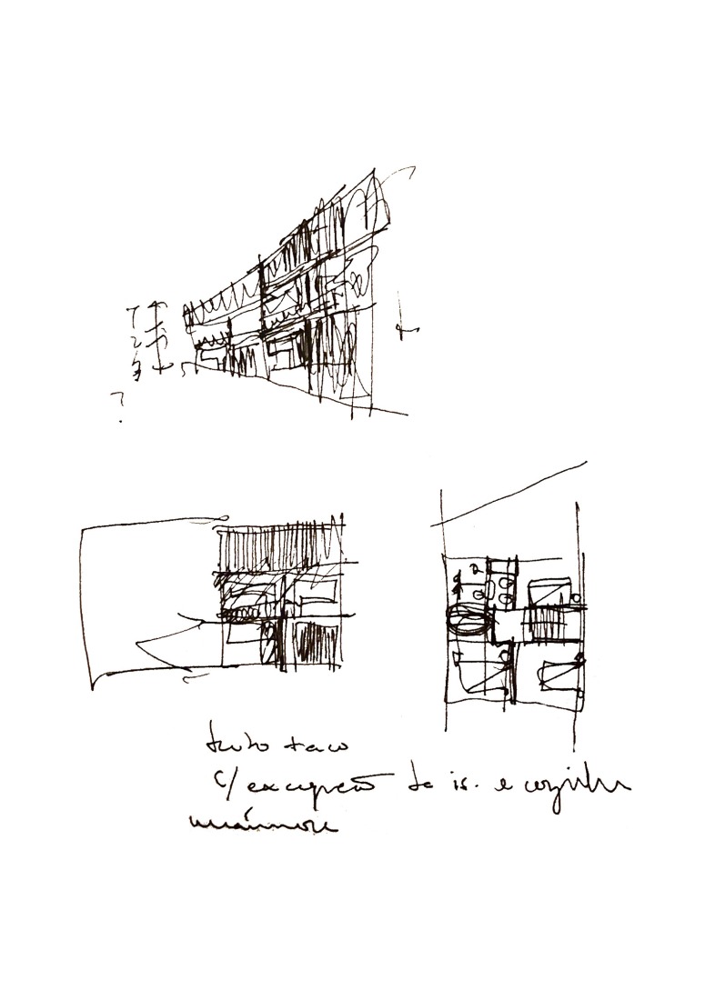 Sketches. House in "O Lar Familiar" by José Pedro Lima.