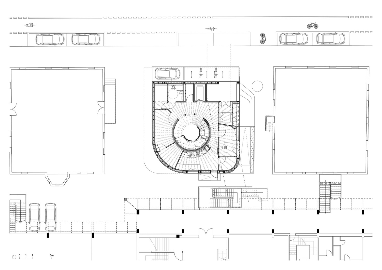 Ground floor plan. "Kinderoase an der TUM" by Kéré Architecture.