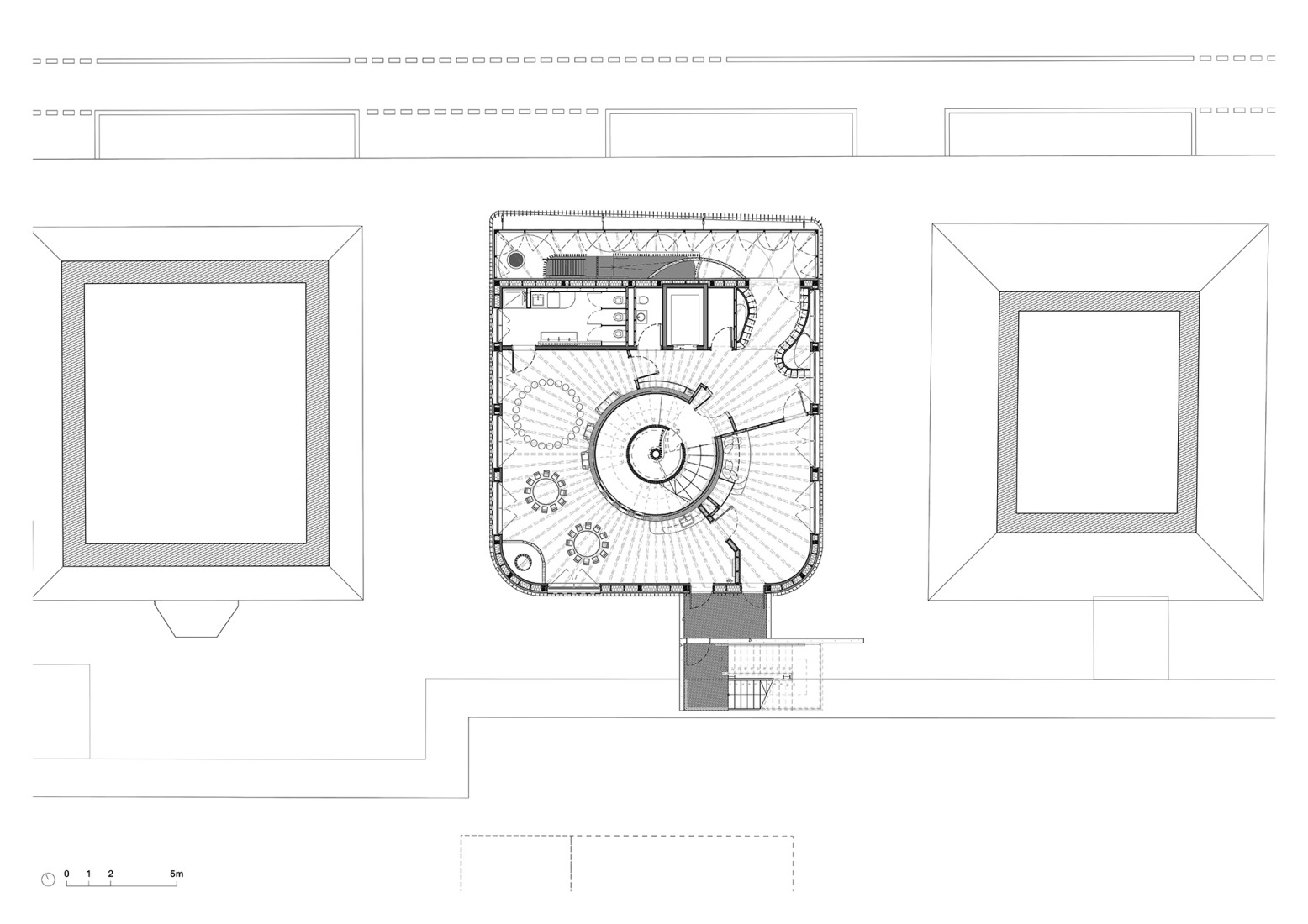 Third floor plan. "Kinderoase an der TUM" by Kéré Architecture.