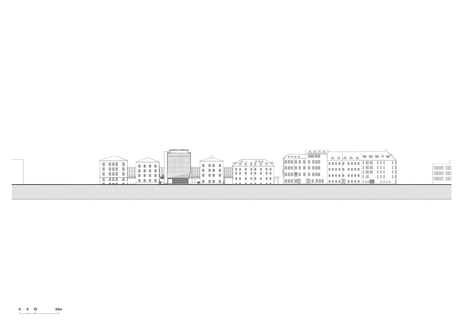 General elevation. "Kinderoase an der TUM" by Kéré Architecture.