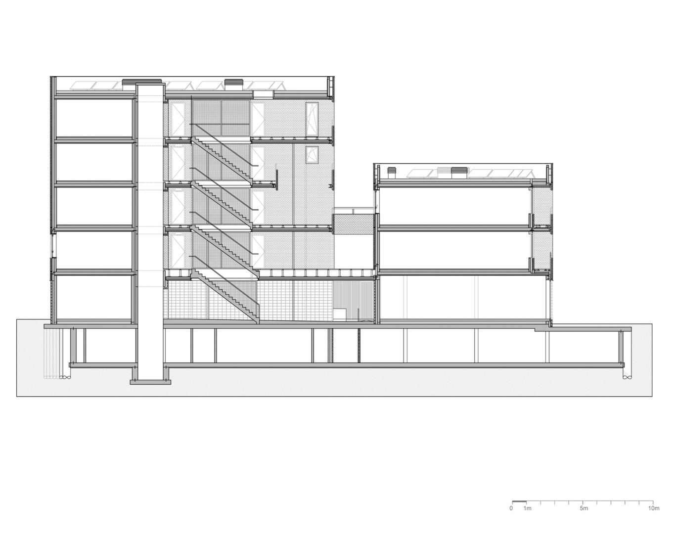 Longitudinal section. "YIMBY" by MAKER architecten.