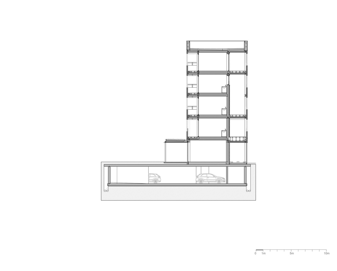 Cross section. "YIMBY" by MAKER architecten.