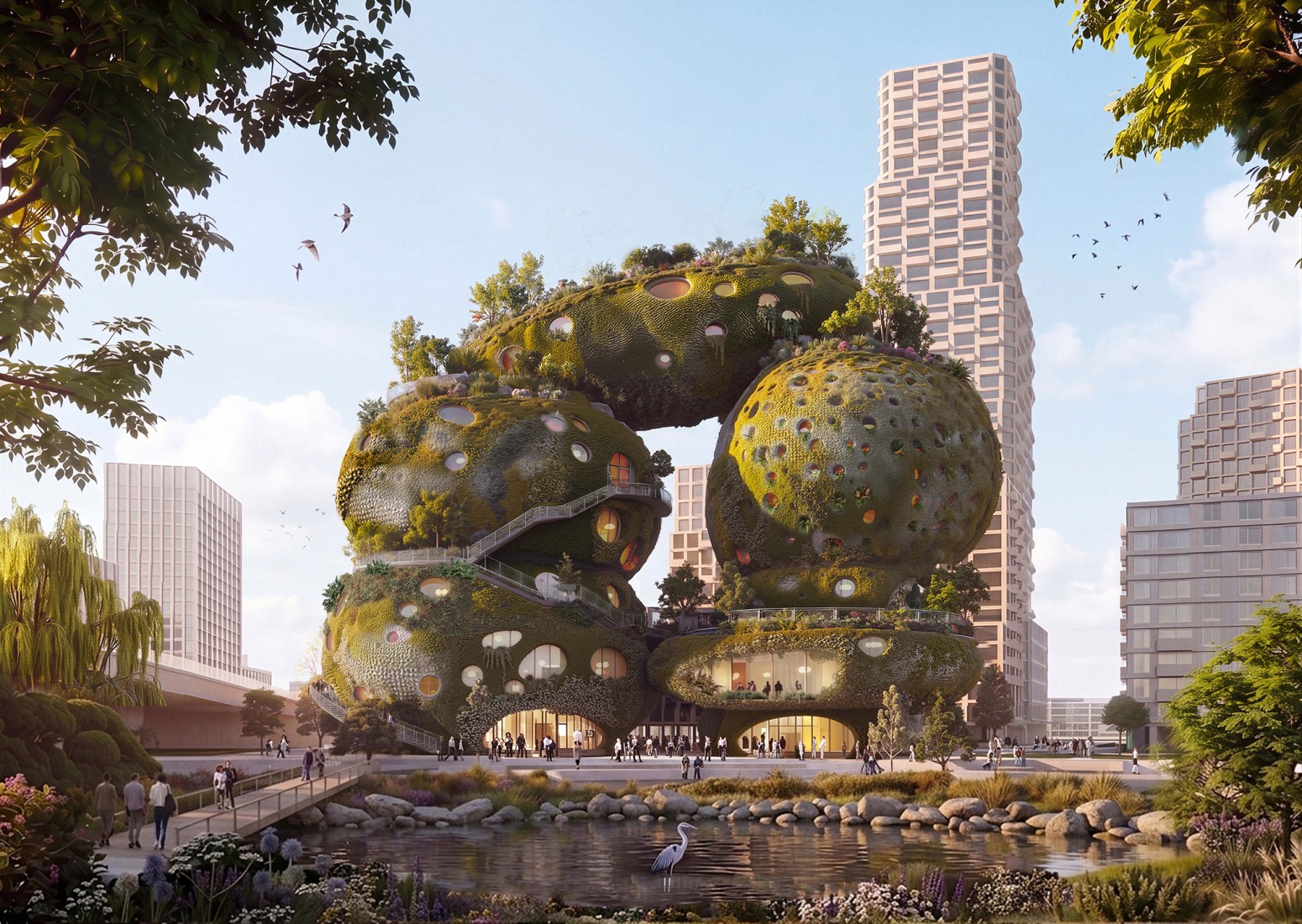 Visualización. «Shift Embassy» por MVRDV.