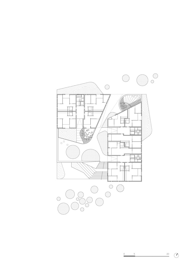 Ground floor plan. "Air Passage" by Peris + Toral Arquitectes.