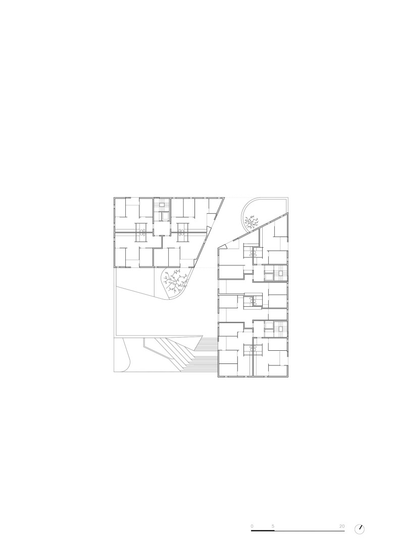 First floor plan. "Air Passage" by Peris + Toral Arquitectes.