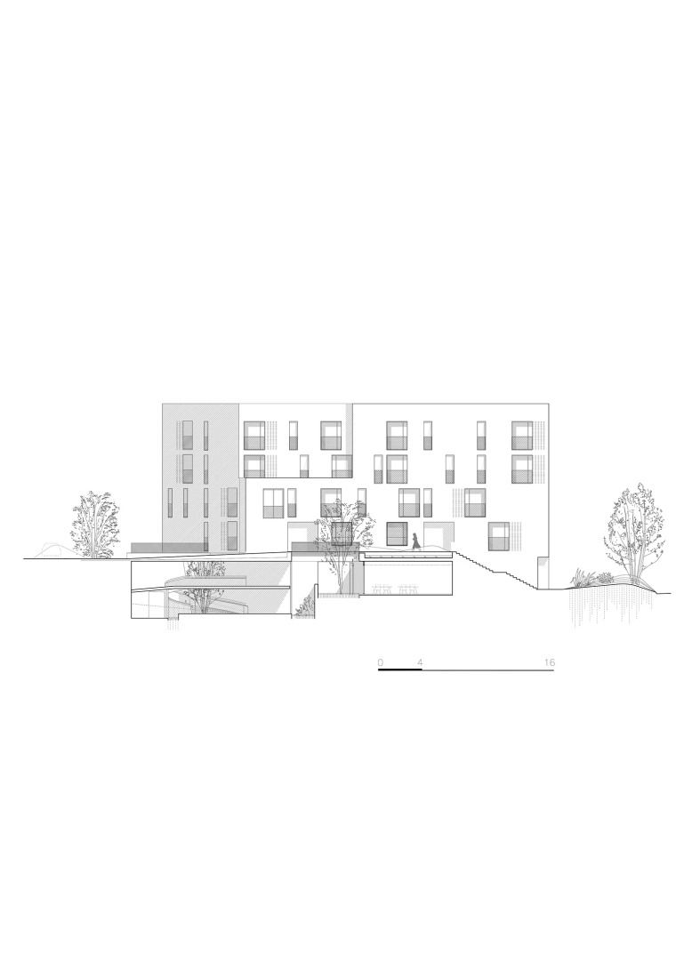 Section. "Air Passage" by Peris + Toral Arquitectes.