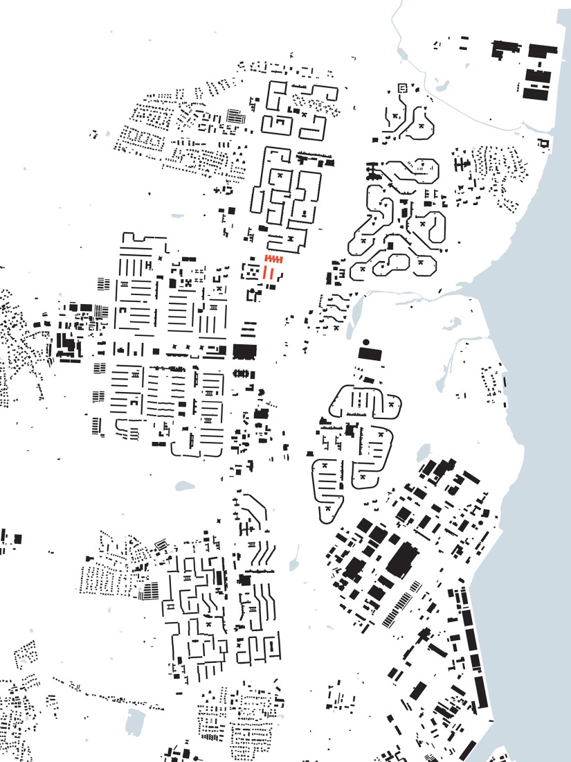 Location plan. Federal University of Public Administration by Sauerbruch Hutton.