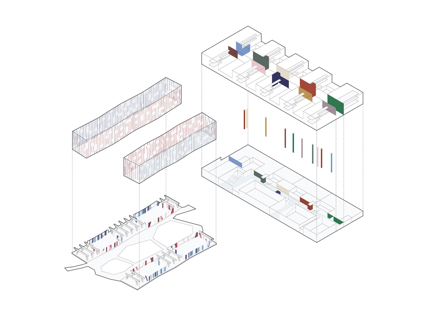 Axonometry. Federal University of Public Administration by Sauerbruch Hutton.