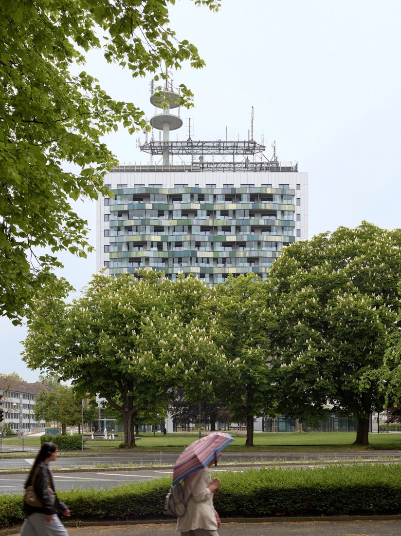 Telekom Tower by Sauerbruch Hutton. Photograph by Helmuth Scham BFF.