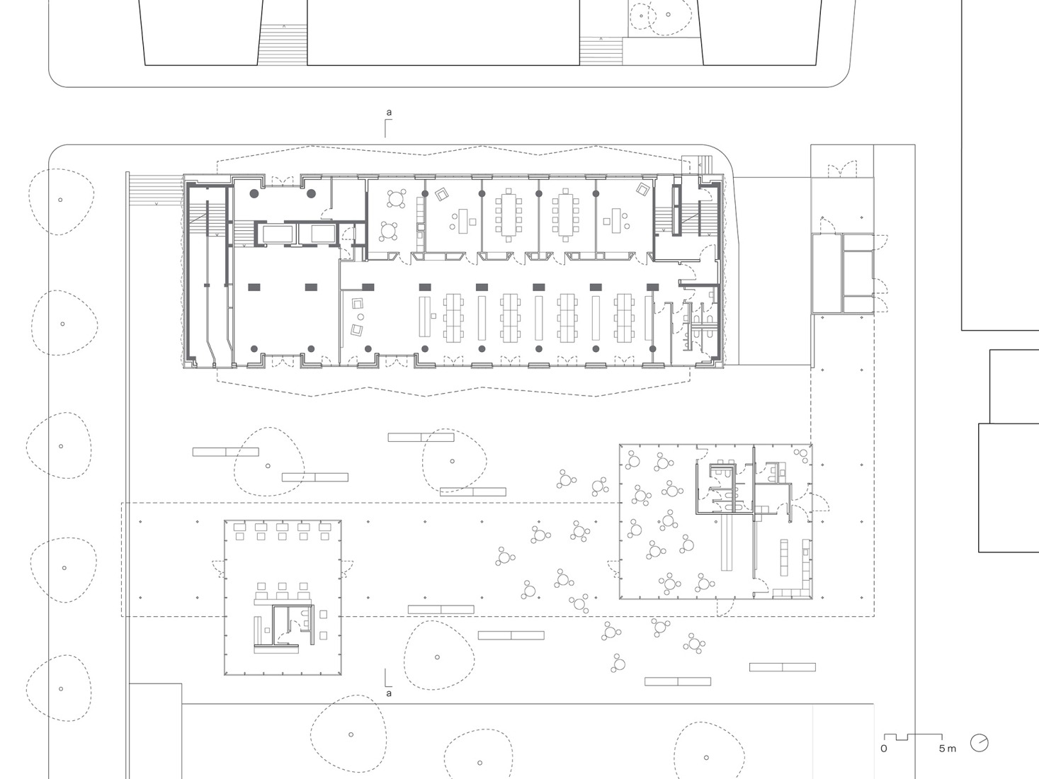 Ground floor plan. Telekom Tower by Sauerbruch Hutton.