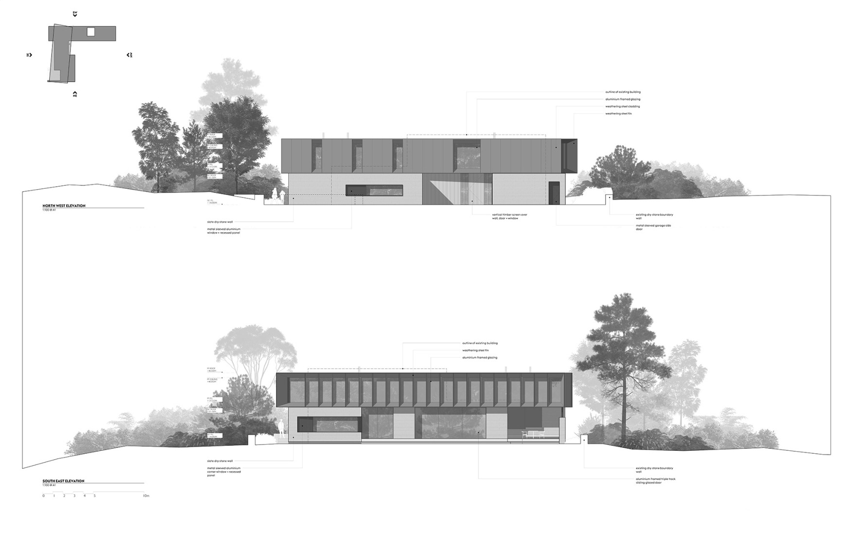 Alzados. Casa Porthmadog por Ström Architects.
