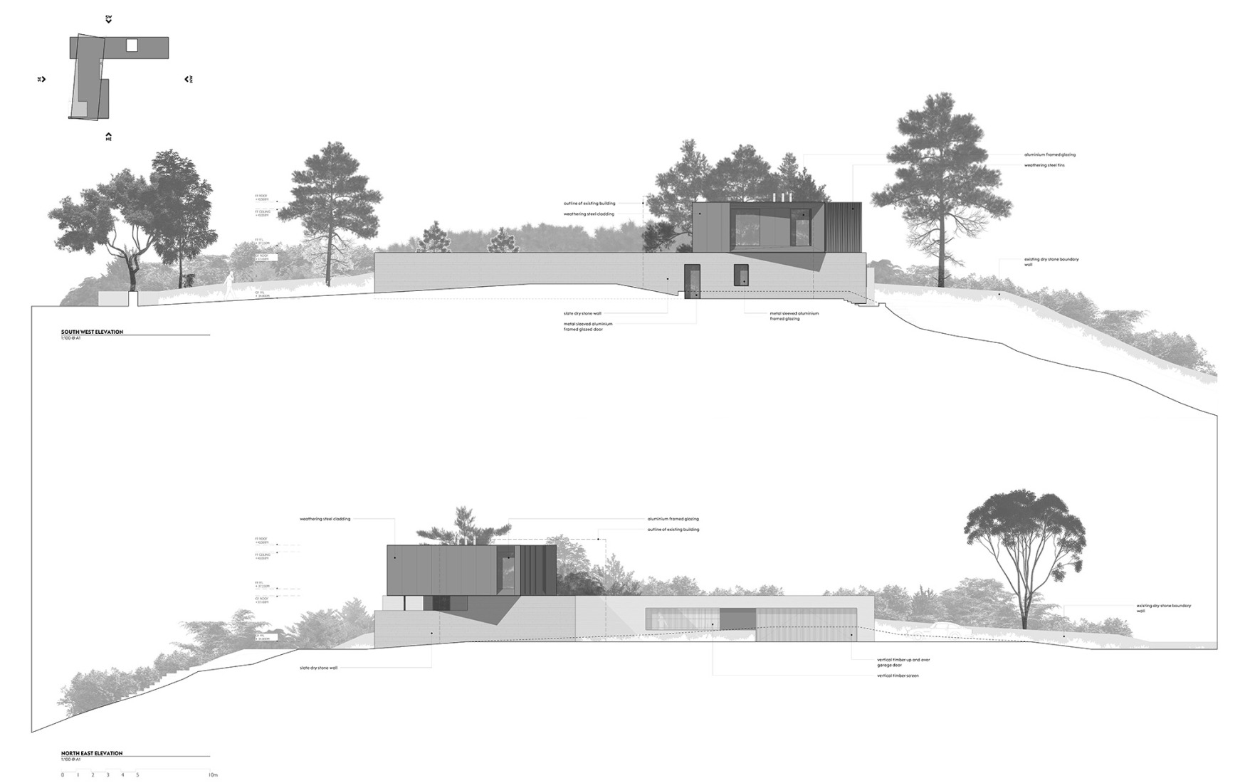 Alzados. Casa Porthmadog por Ström Architects.