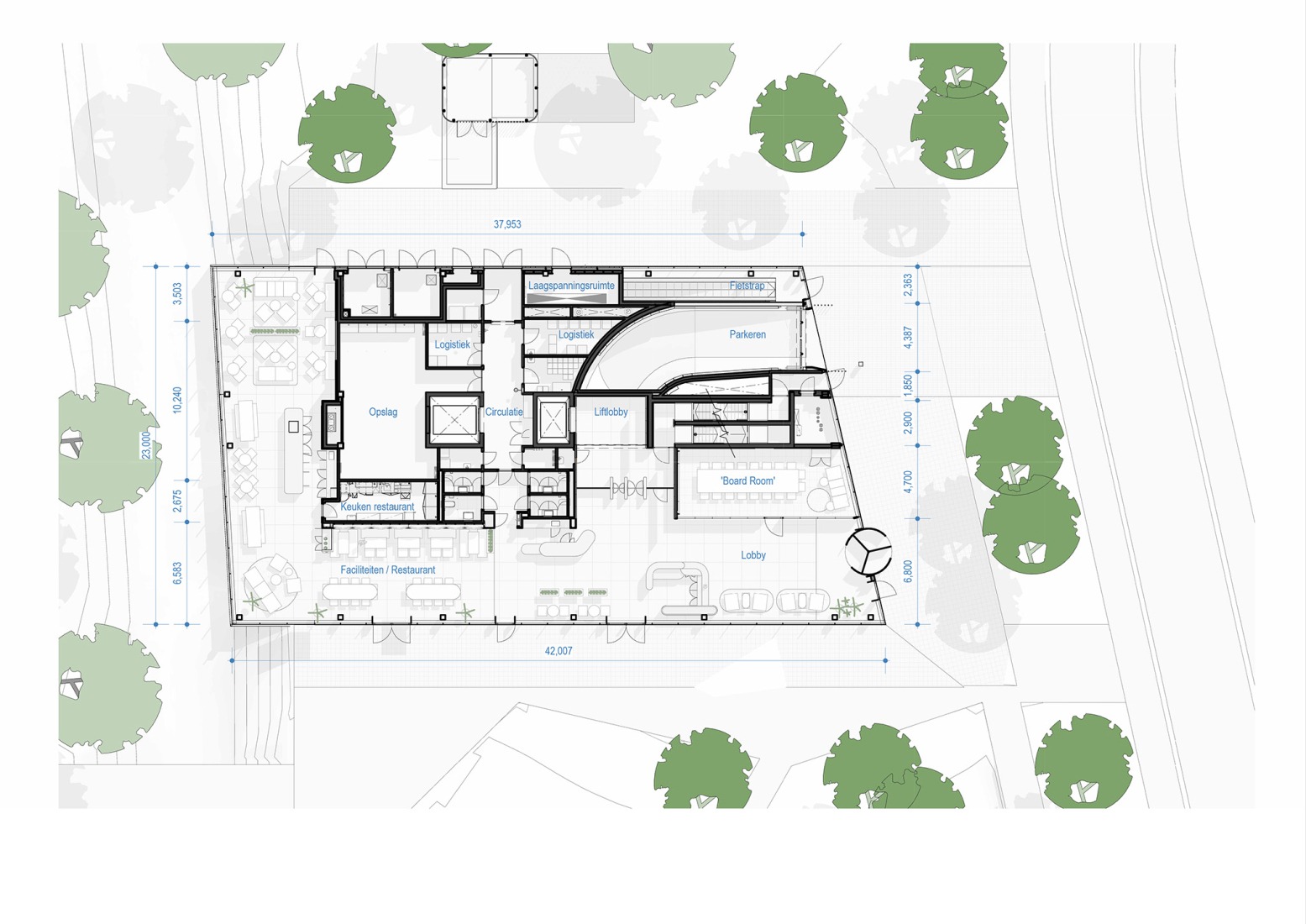 Ground floor plan. One Helix by UNS.