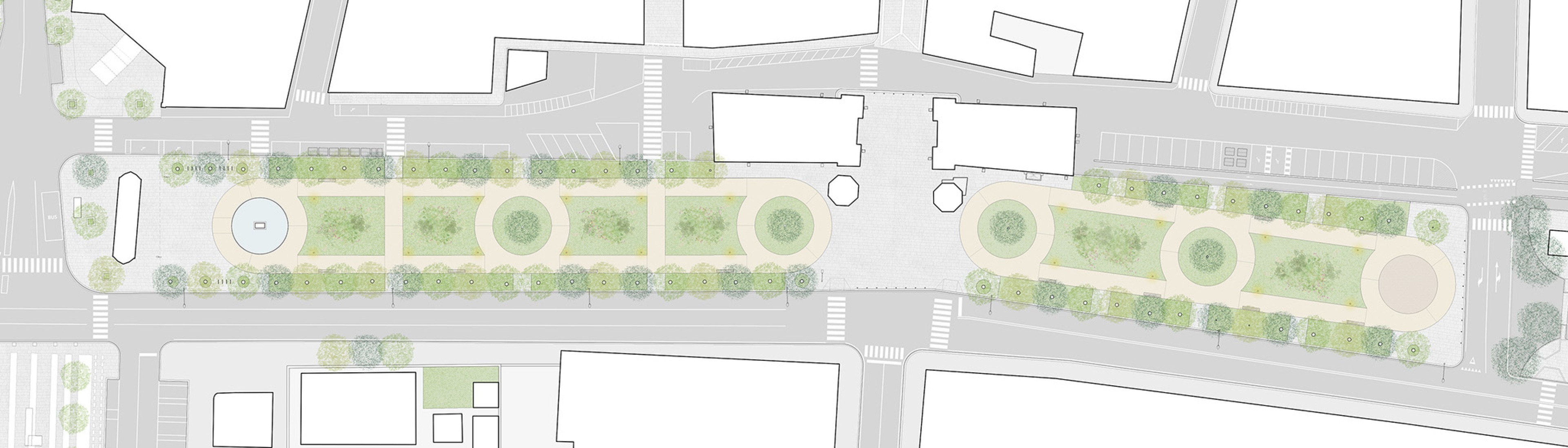 Intervention floor plan. Giardini del Porcinai by abp architetti.
