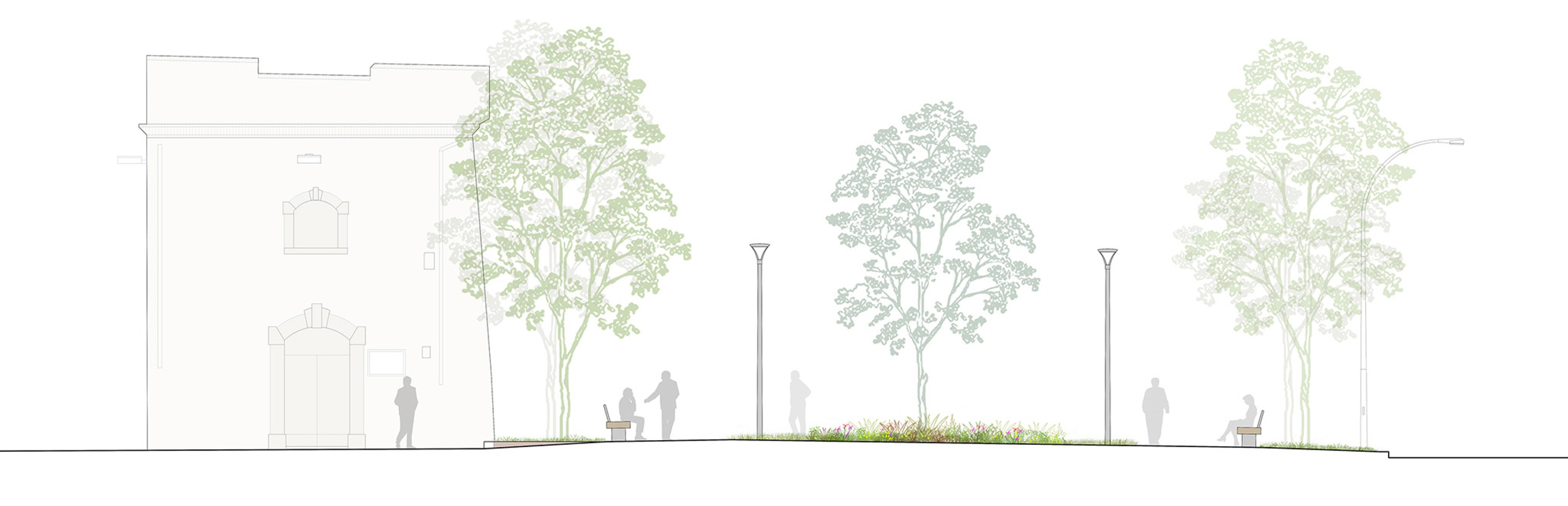 Section. Giardini del Porcinai by abp architetti.