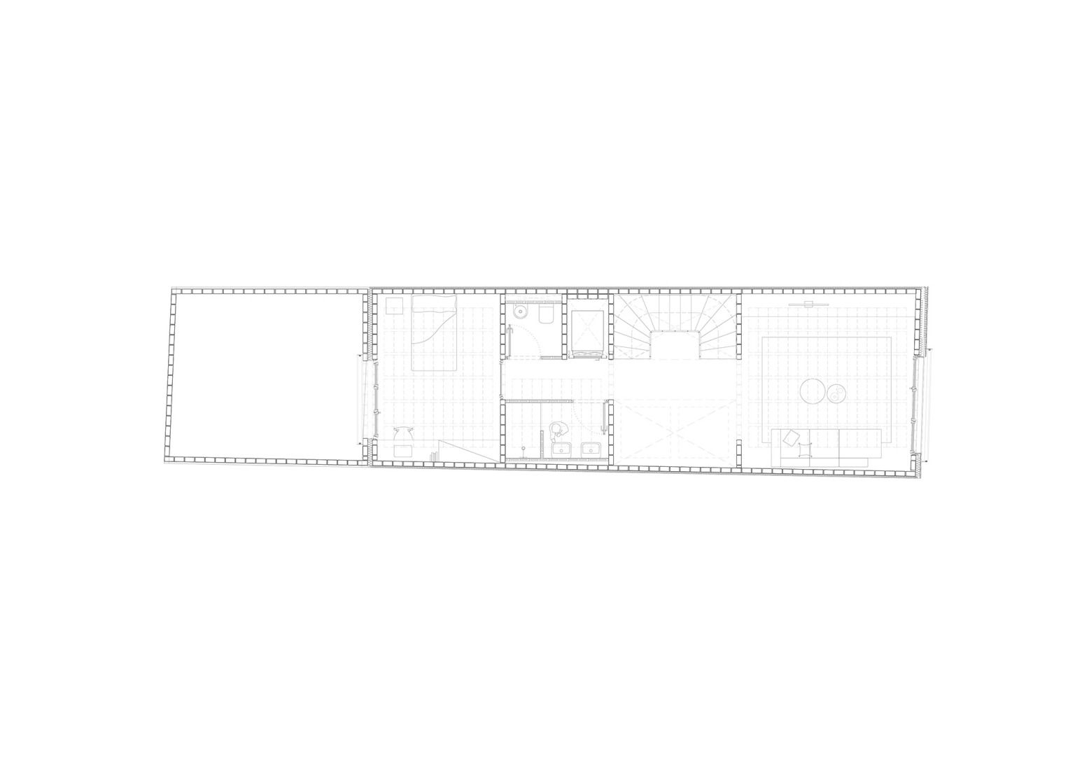 Second floor plan. PR21 House by Alventosa Morell + Pàmies Arquitectura.