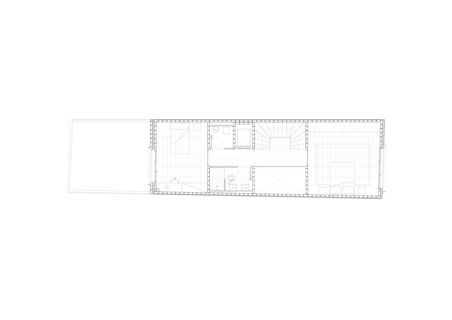 Third floor plan. PR21 House by Alventosa Morell + Pàmies Arquitectura.