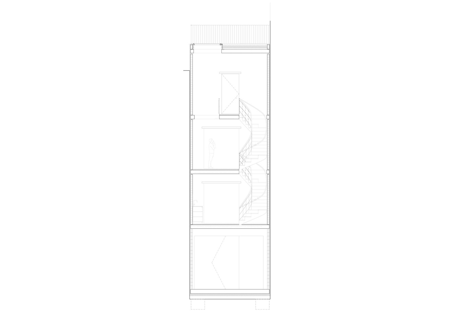 Cross section. PR21 House by Alventosa Morell + Pàmies Arquitectura.