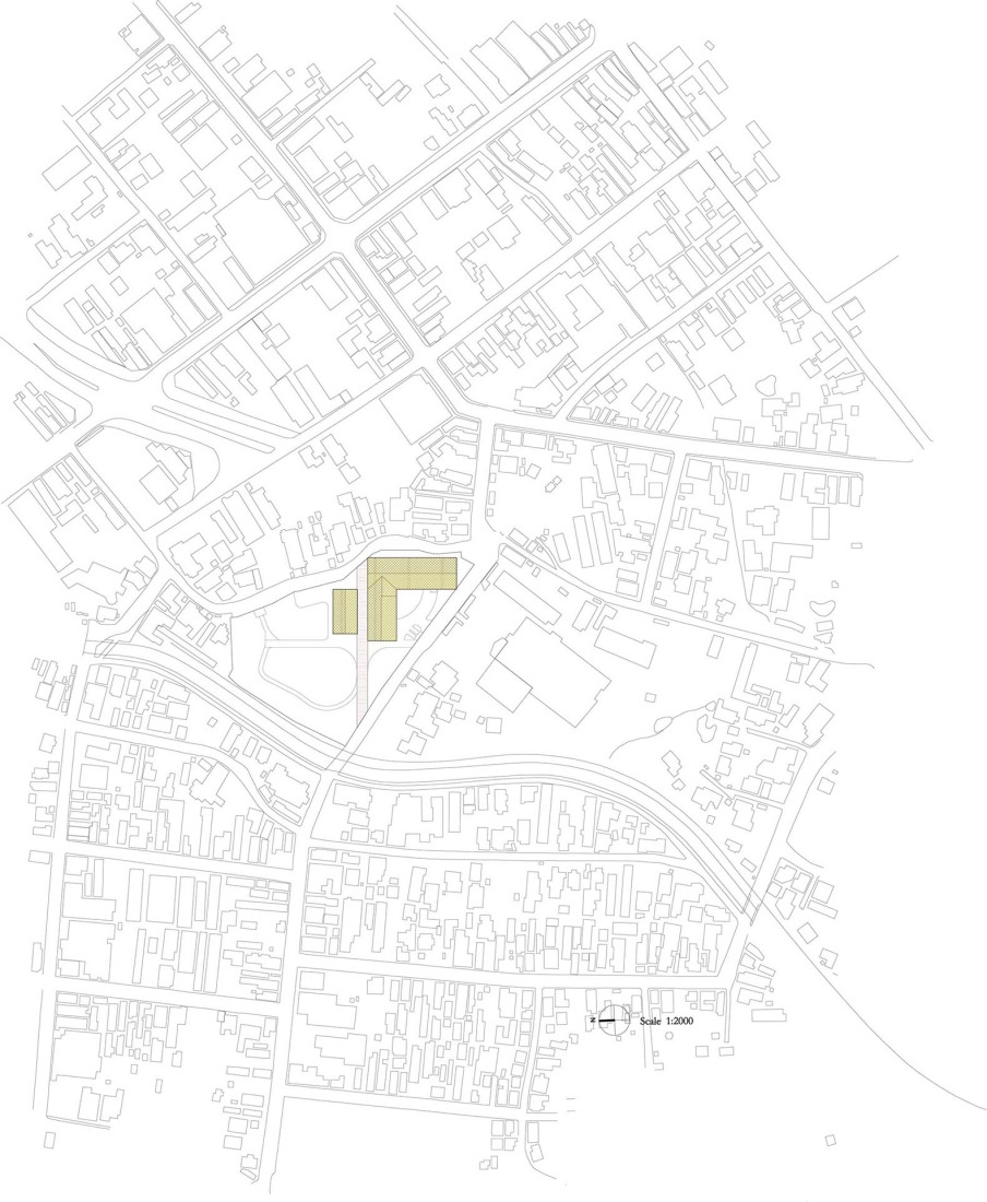 Site plan. Hirosaki Museum of Contemporary Art by Atelier Tsuyoshi Tane Architects.
