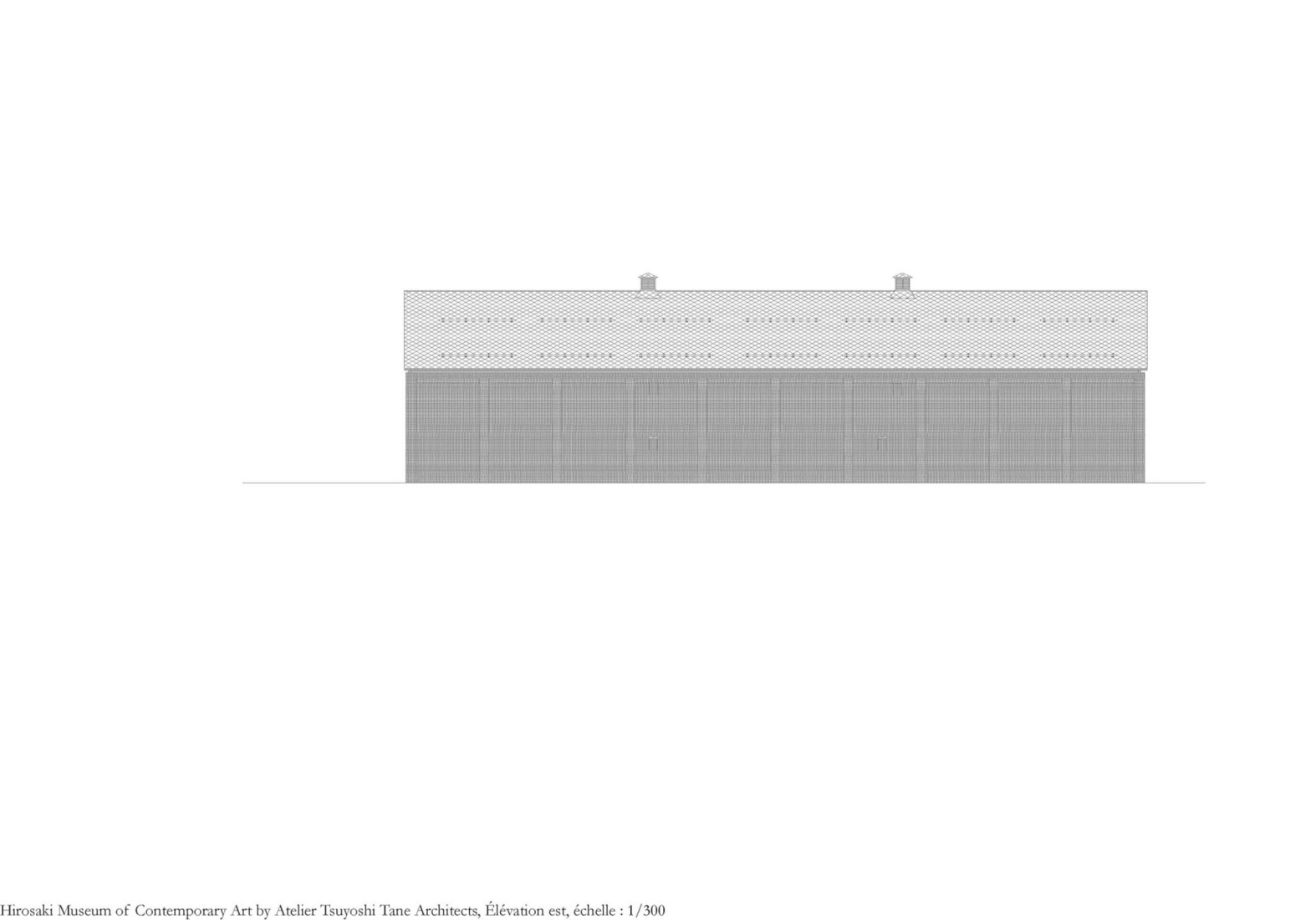Elevation. Hirosaki Museum of Contemporary Art by Atelier Tsuyoshi Tane Architects.