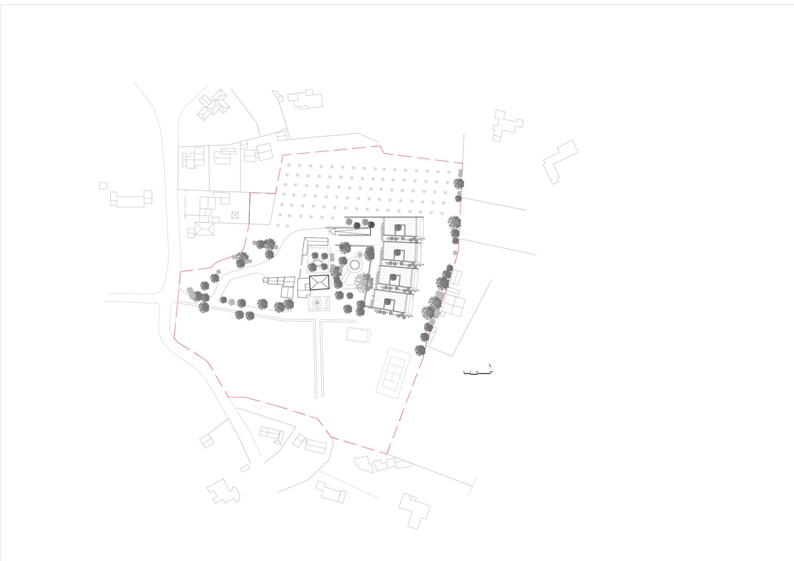 Site plan. Bel Air estate by Atelier Stéphane Fernandez.