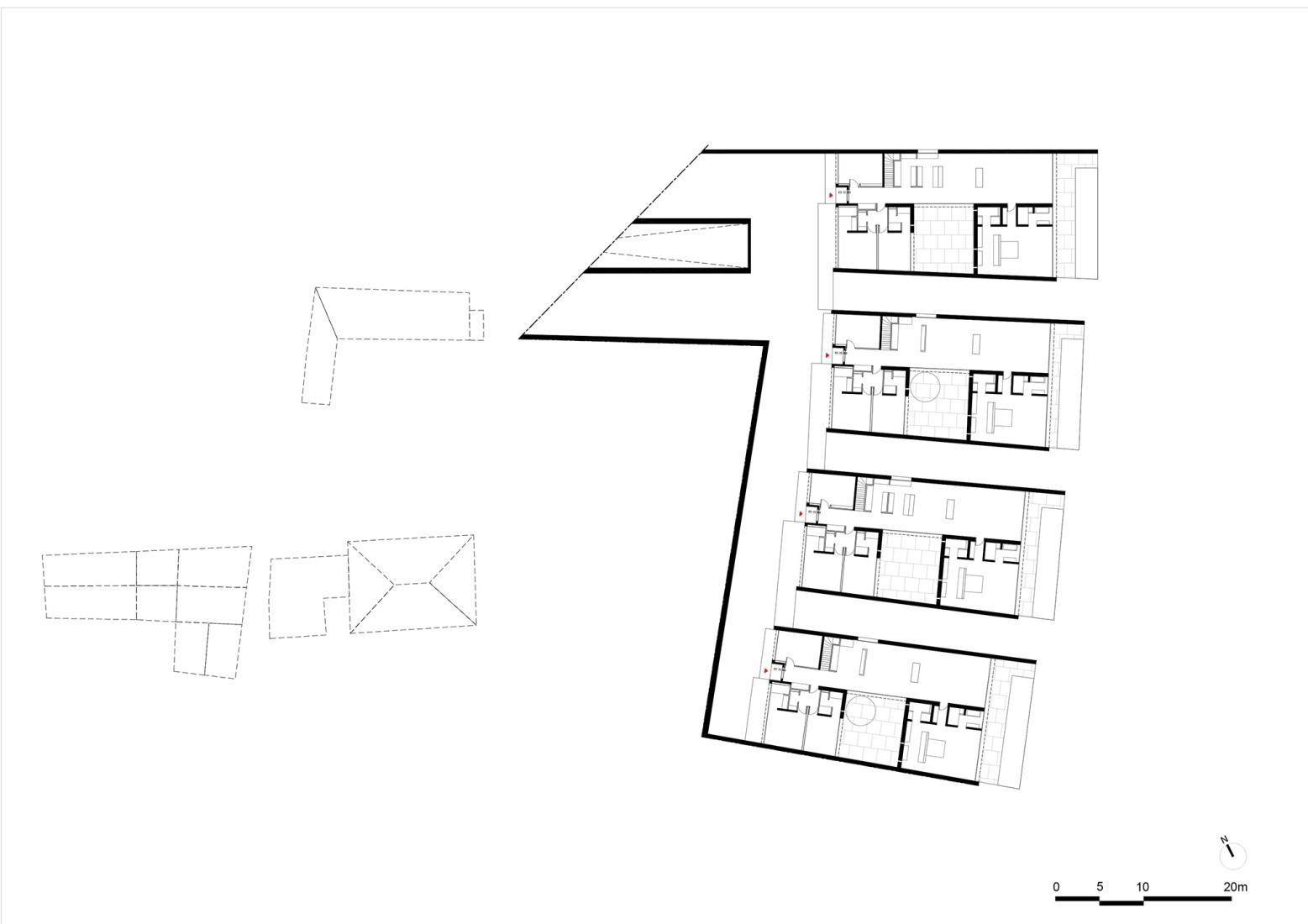 Ground floor plan. Bel Air estate by Atelier Stéphane Fernandez.
