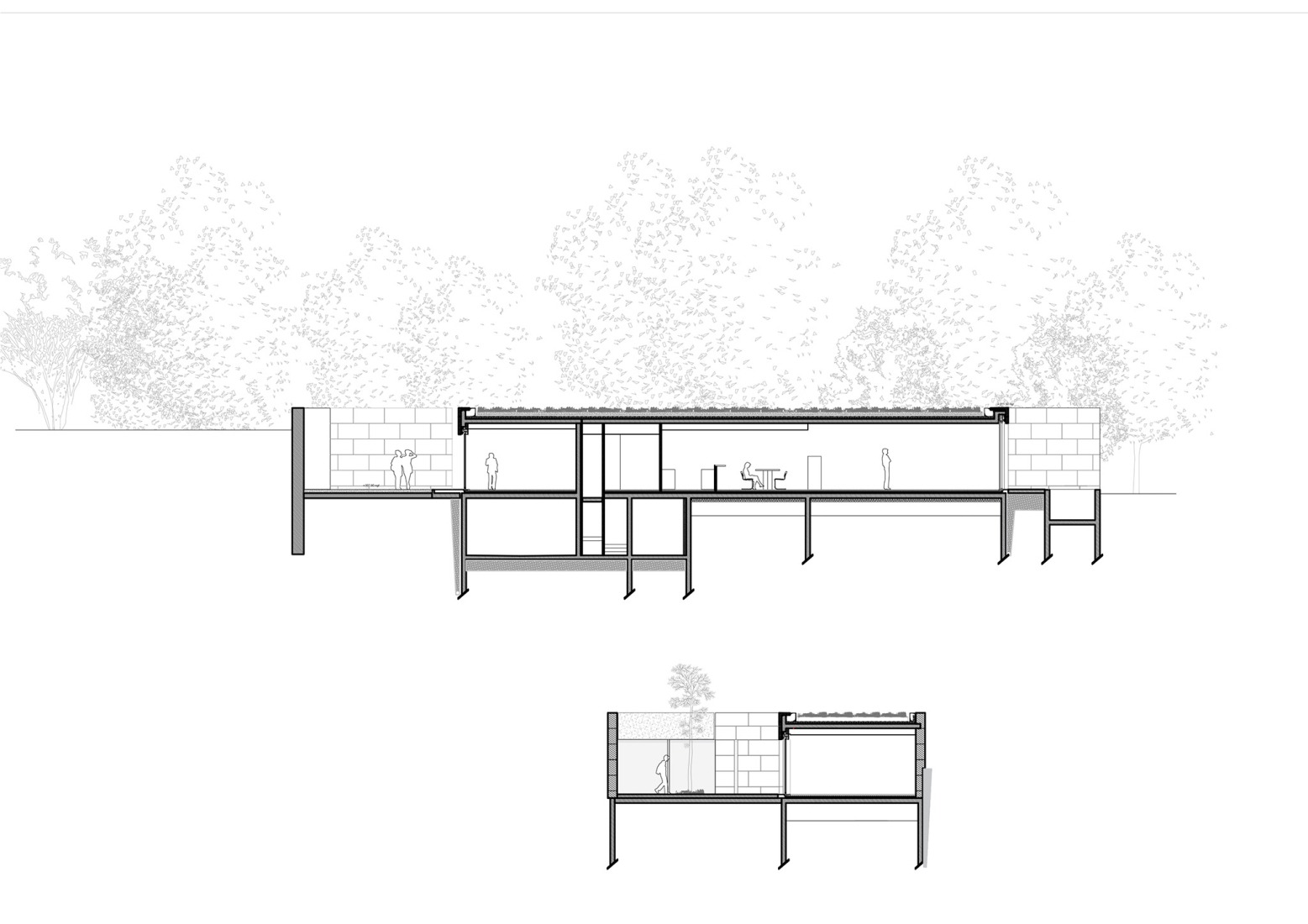 Section. Bel Air estate by Atelier Stéphane Fernandez.